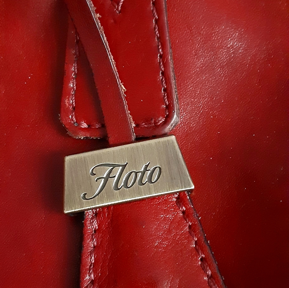 Floto red genuine leather satchel bag - Picture 8 of 16